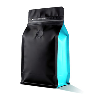 Coffee Bags with Valve(60pcs,16oz,1lb) Vented Coffee Beans Packaging Bags High Barrier Aluminumed Foil Flat Bottom Heat Sealed Side Zipper Resealable Storage Bag for Home or Business（Black+Orange