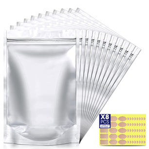 120pcs 1 Quart Mylar Bags for Food Storage, Smell Proof Bags Heat Seal Food Storage Bags，Zipper Bag for Buckets Stand-up Foil Pouch Resealable for Long Term Food Container Sets