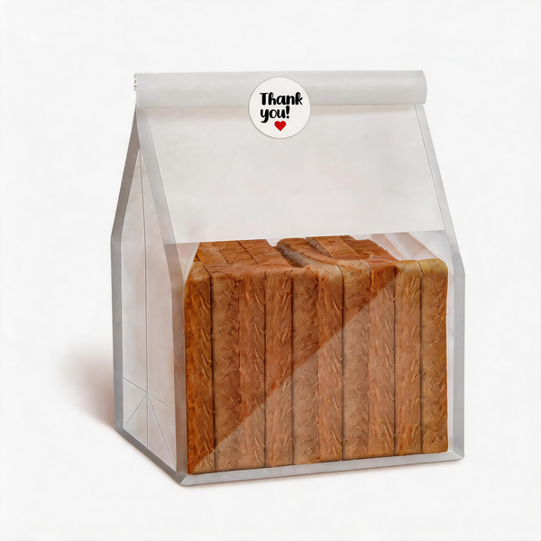 Bolsas de pan de cuero / bolsas de pan de algodón blancas